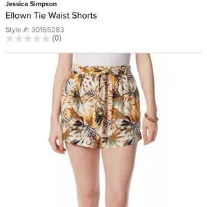 Jessica Simpson women 3X Ellown Tie Waist‎ ShortsStyle #: 30165283